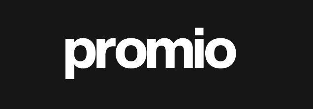 Promio-logo-white-text-on-black-background