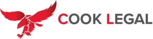Image of a red bird with the words Cook-Legal