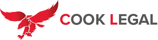 Image of a red bird with the words Cook-Legal
